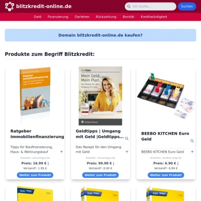 Screenshot blitzkredit-online.de