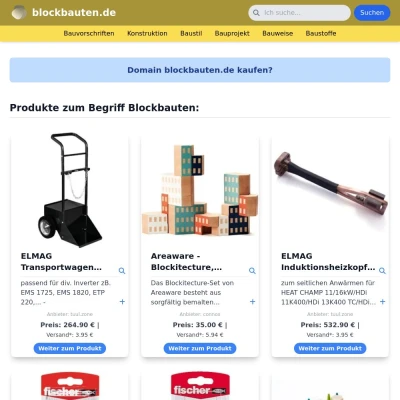 Screenshot blockbauten.de