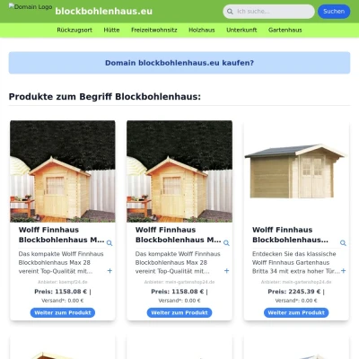 Screenshot blockbohlenhaus.eu