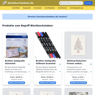 Screenshot blockbuchstaben.de