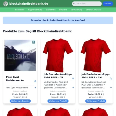 Screenshot blockchaindirektbank.de