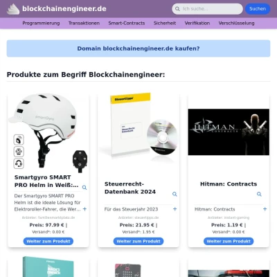 Screenshot blockchainengineer.de