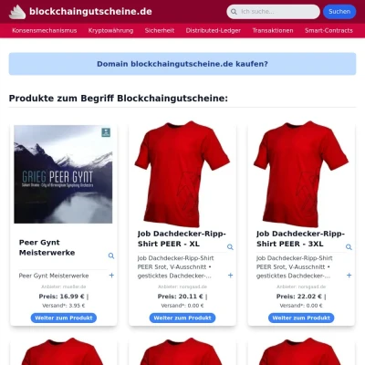 Screenshot blockchaingutscheine.de