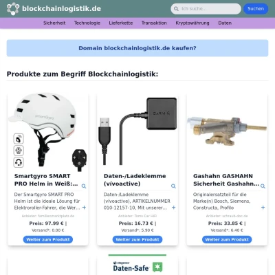 Screenshot blockchainlogistik.de