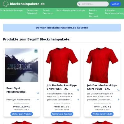 Screenshot blockchainpakete.de