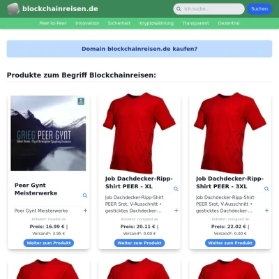 Screenshot blockchainreisen.de