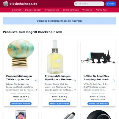 Screenshot blockchainsex.de