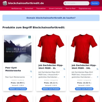 Screenshot blockchainsofortkredit.de