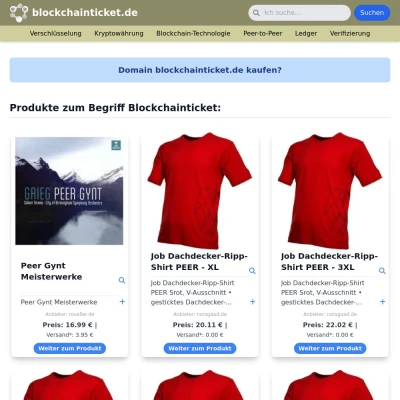 Screenshot blockchainticket.de