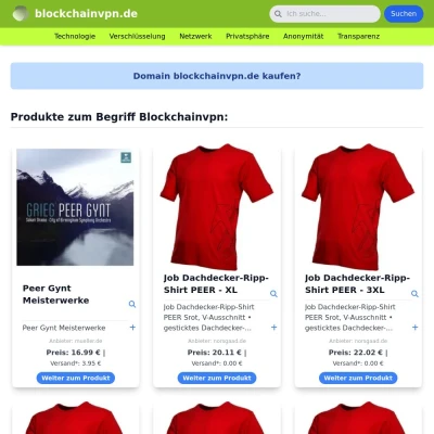 Screenshot blockchainvpn.de