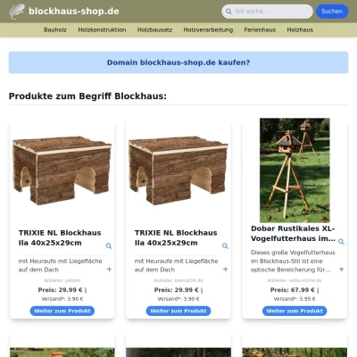 Screenshot blockhaus-shop.de