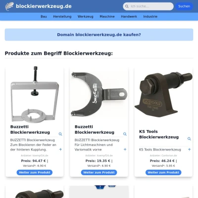 Screenshot blockierwerkzeug.de