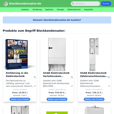 Screenshot blockkondensator.de