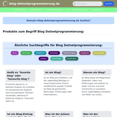 Screenshot blog-dotnetprogrammierung.de