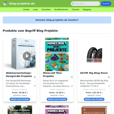 Screenshot blog-projekte.de