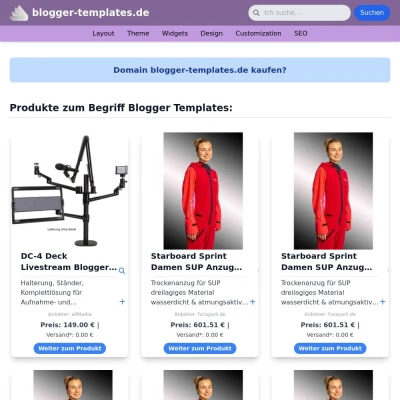 Screenshot blogger-templates.de