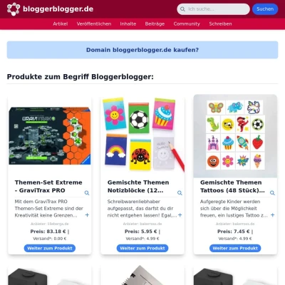 Screenshot bloggerblogger.de