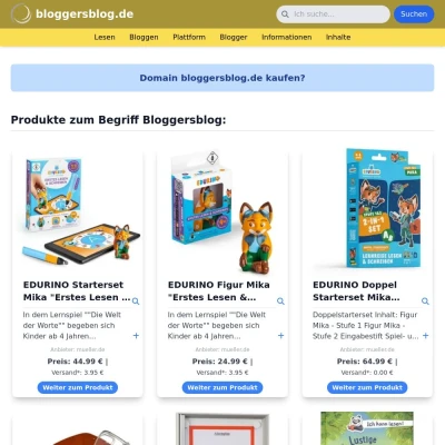 Screenshot bloggersblog.de