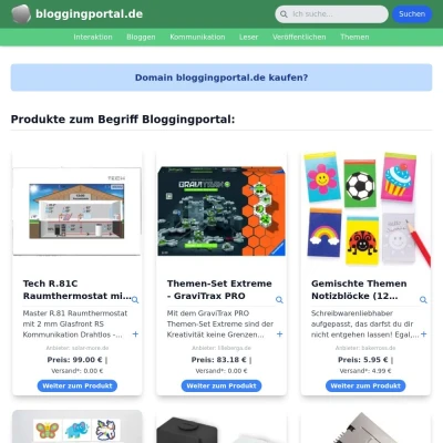 Screenshot bloggingportal.de