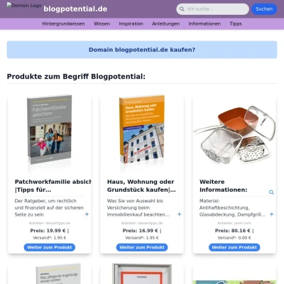 Screenshot blogpotential.de