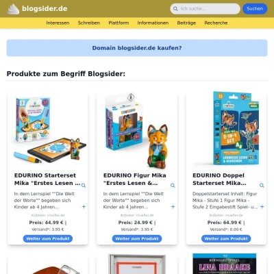 Screenshot blogsider.de