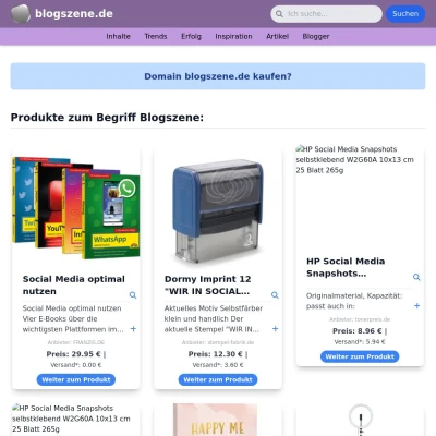 Screenshot blogszene.de