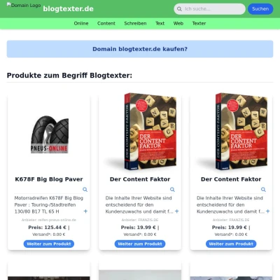 Screenshot blogtexter.de