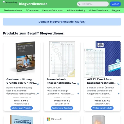 Screenshot blogverdiener.de