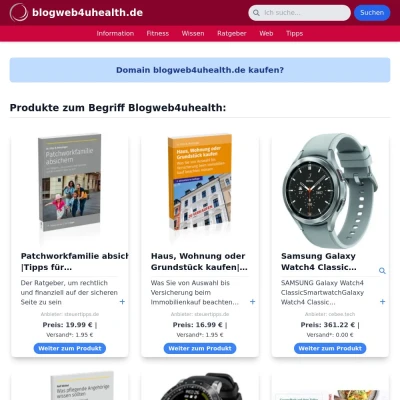 Screenshot blogweb4uhealth.de