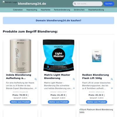 Screenshot blondierung24.de