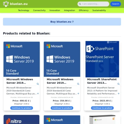 Screenshot bluelan.eu