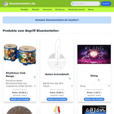 Screenshot bluestonleiter.de