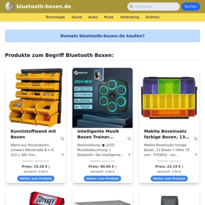 Screenshot bluetooth-boxen.de