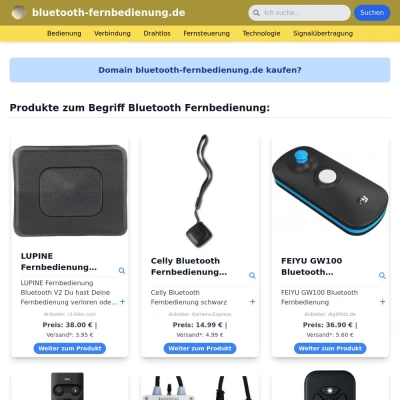 Screenshot bluetooth-fernbedienung.de