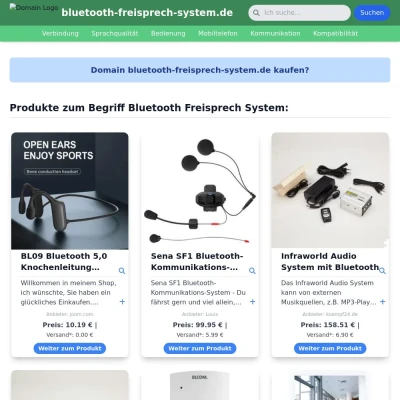 Screenshot bluetooth-freisprech-system.de