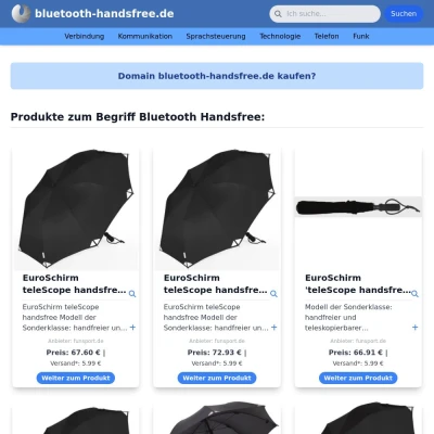 Screenshot bluetooth-handsfree.de