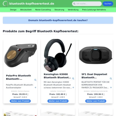 Screenshot bluetooth-kopfhoerertest.de