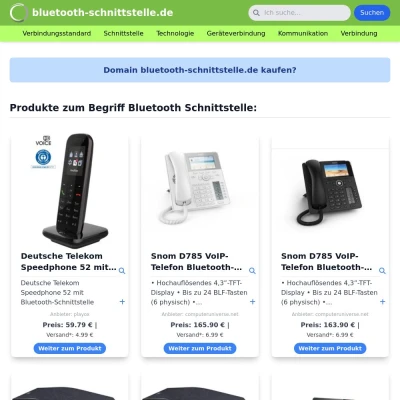 Screenshot bluetooth-schnittstelle.de