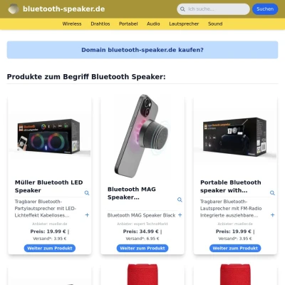 Screenshot bluetooth-speaker.de