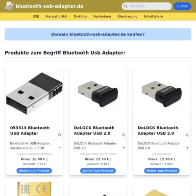 Screenshot bluetooth-usb-adapter.de