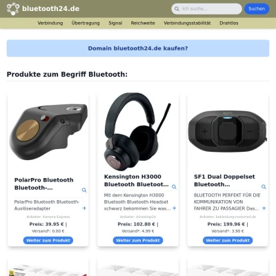 Screenshot bluetooth24.de