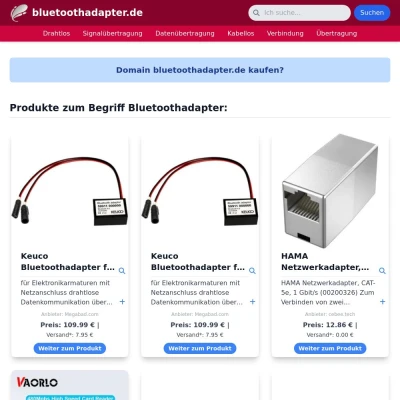 Screenshot bluetoothadapter.de