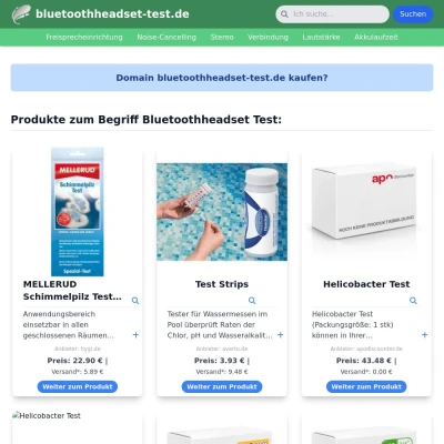 Screenshot bluetoothheadset-test.de