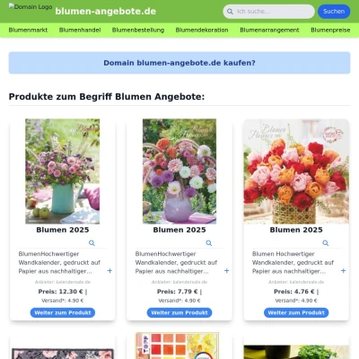 Screenshot blumen-angebote.de