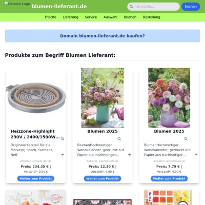 Screenshot blumen-lieferant.de