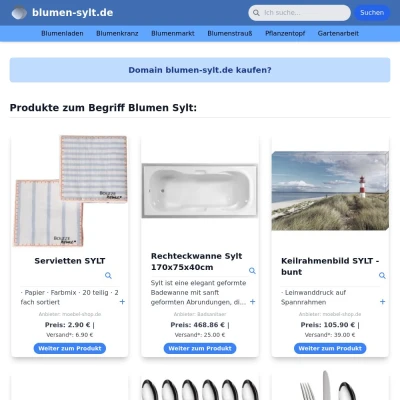 Screenshot blumen-sylt.de