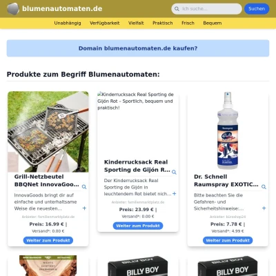 Screenshot blumenautomaten.de