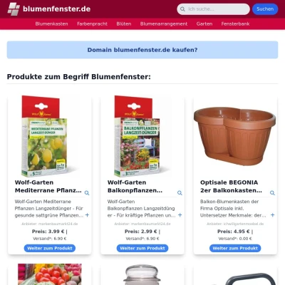 Screenshot blumenfenster.de