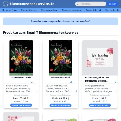 Screenshot blumengeschenkservice.de