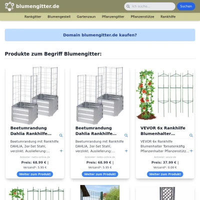 Screenshot blumengitter.de